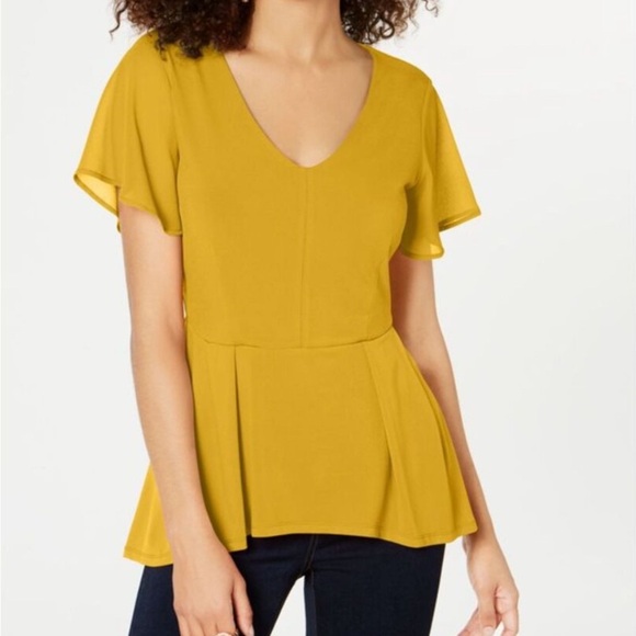 Thalia Sodi Chiffon Peplum Hem Top! - Picture 1 of 2